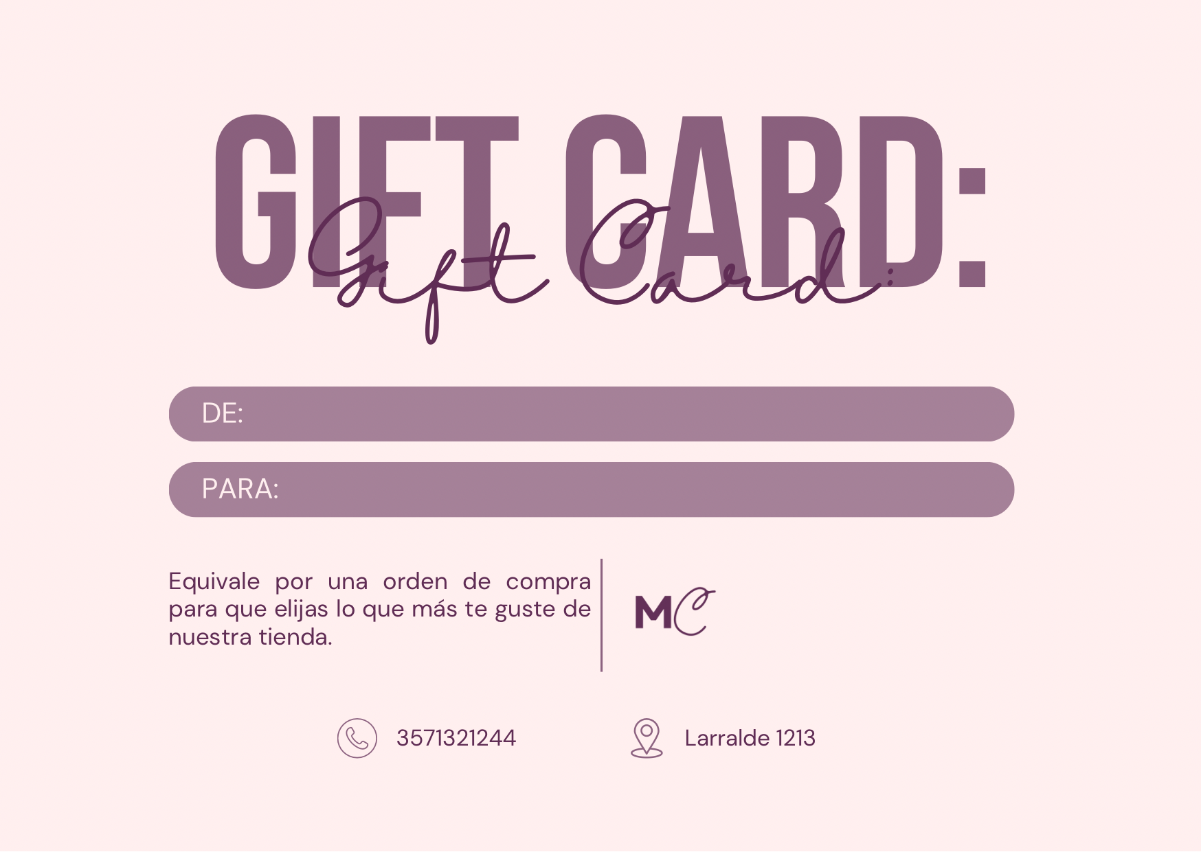 Gift Card María Cruz